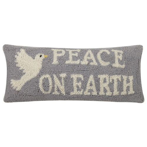 Peace On Earth Dove Hook Throw Pillow