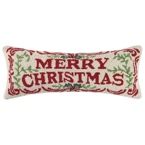 Merry Xmas Hook Throw Pillow