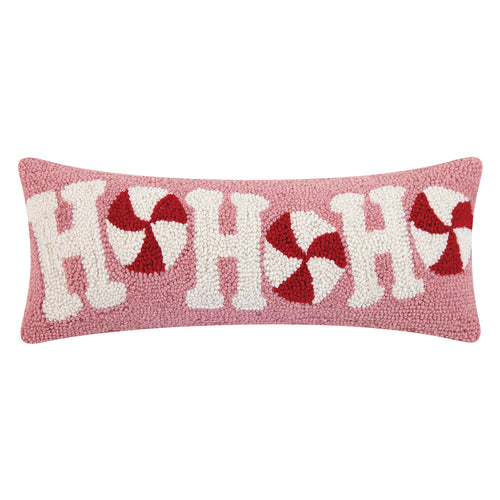 Candycane HoHoHo Hook Throw Pillow