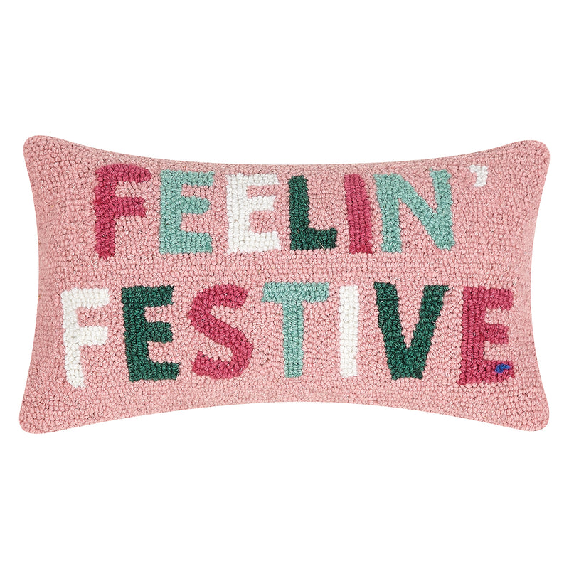 Feelin Festive Hook Throw Pillow