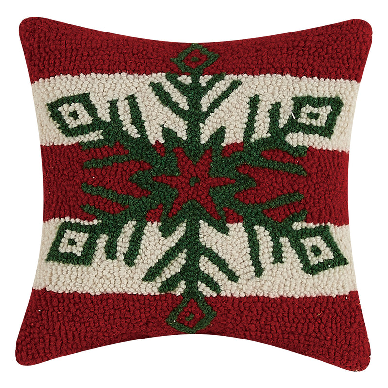 Snowflake Hook Throw Pillow