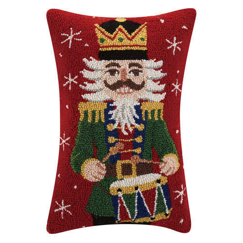 Christmas Nutcracker Hook Throw Pillow