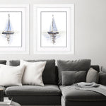 Barnes Mirrored Sailboat II Framed Art