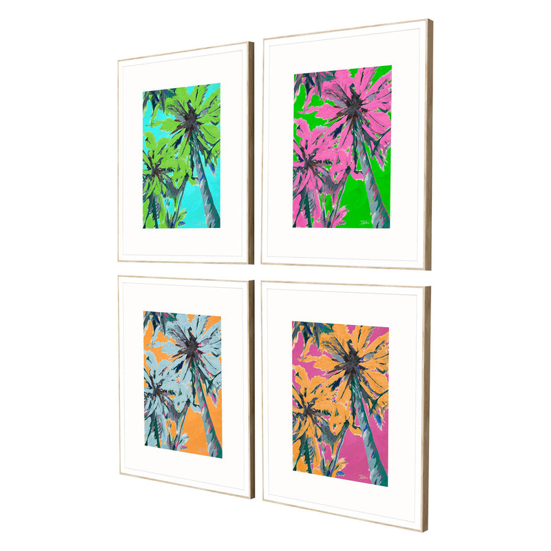 Pinto Bright Palms Framed Art Set of 4