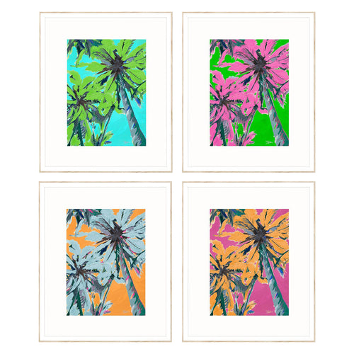 Pinto Bright Palms Framed Art Set of 4