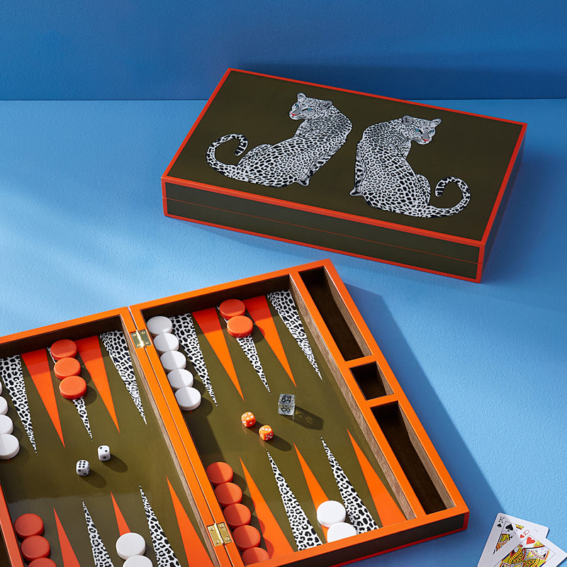 Jonathan Adler Leopard Backgammon Set