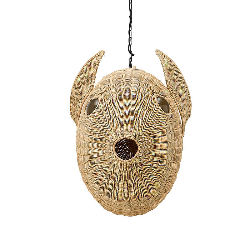 Jonathan Adler Wicker Blowfish Pendant