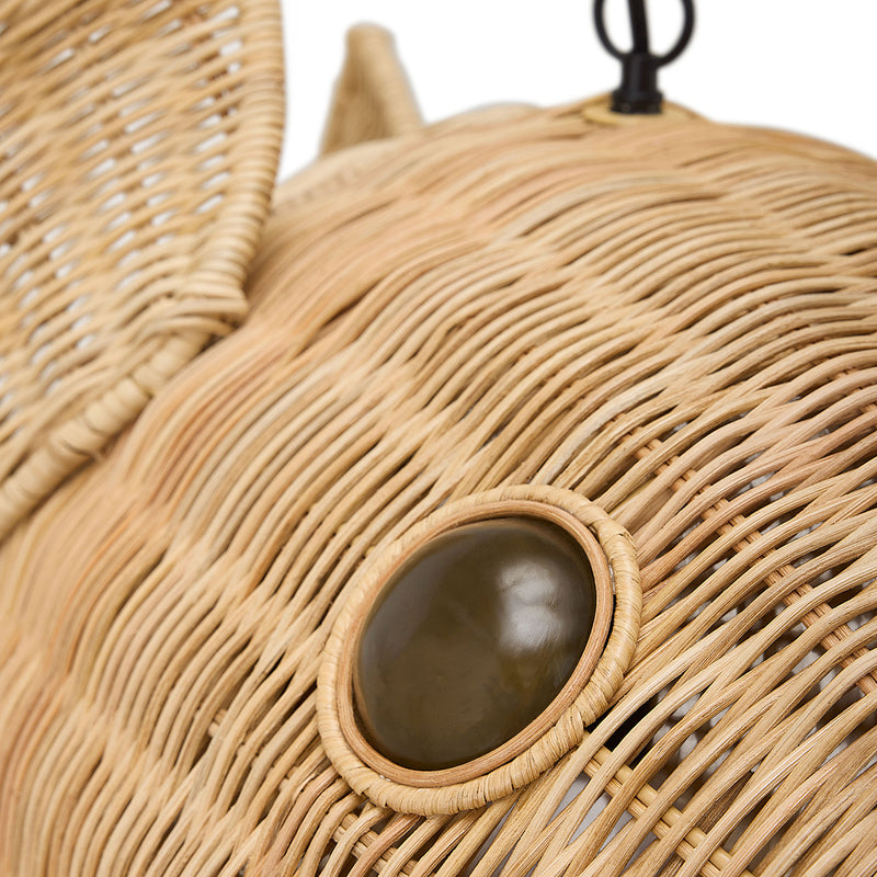 Jonathan Adler Wicker Blowfish Pendant