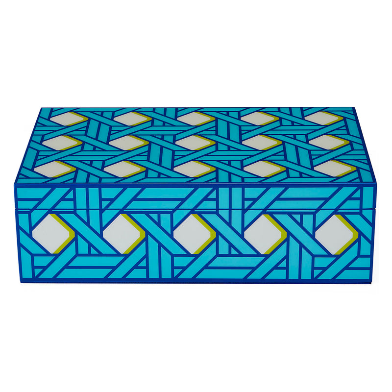 Jonathan Adler Basketweave Lacquer Box