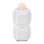 White Cubic Candle Holder