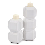 White Cubic Candle Holder