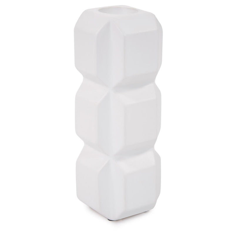 White Cubic Candle Holder