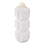 White Cubic Candle Holder