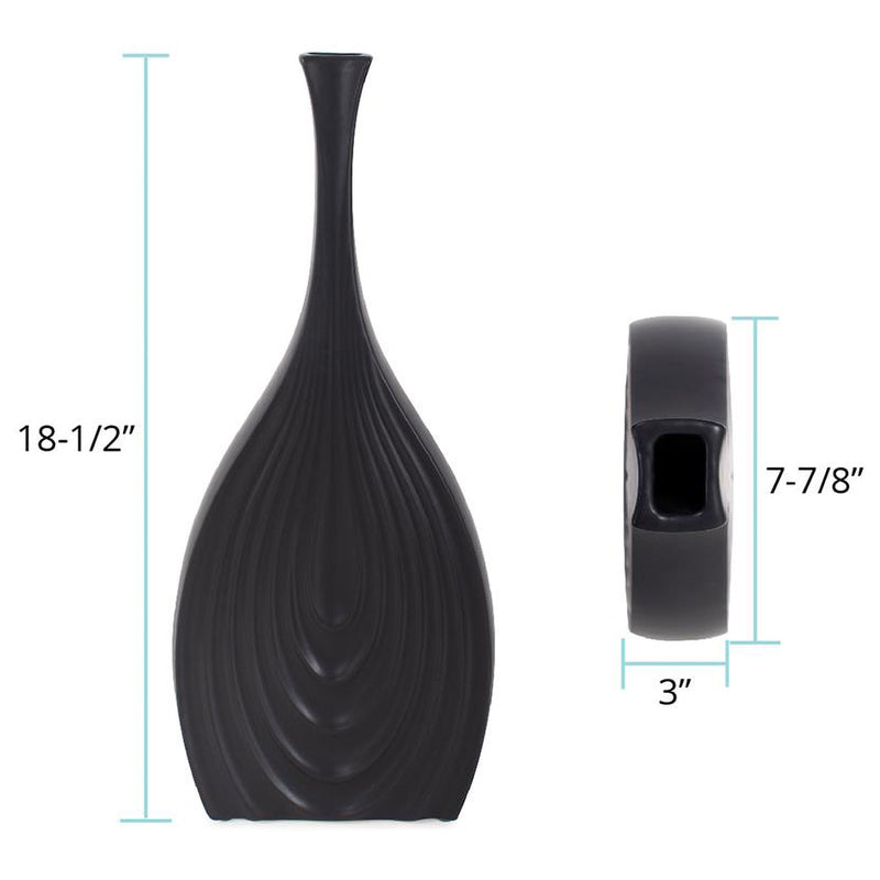 Black Onion Tapered Vase