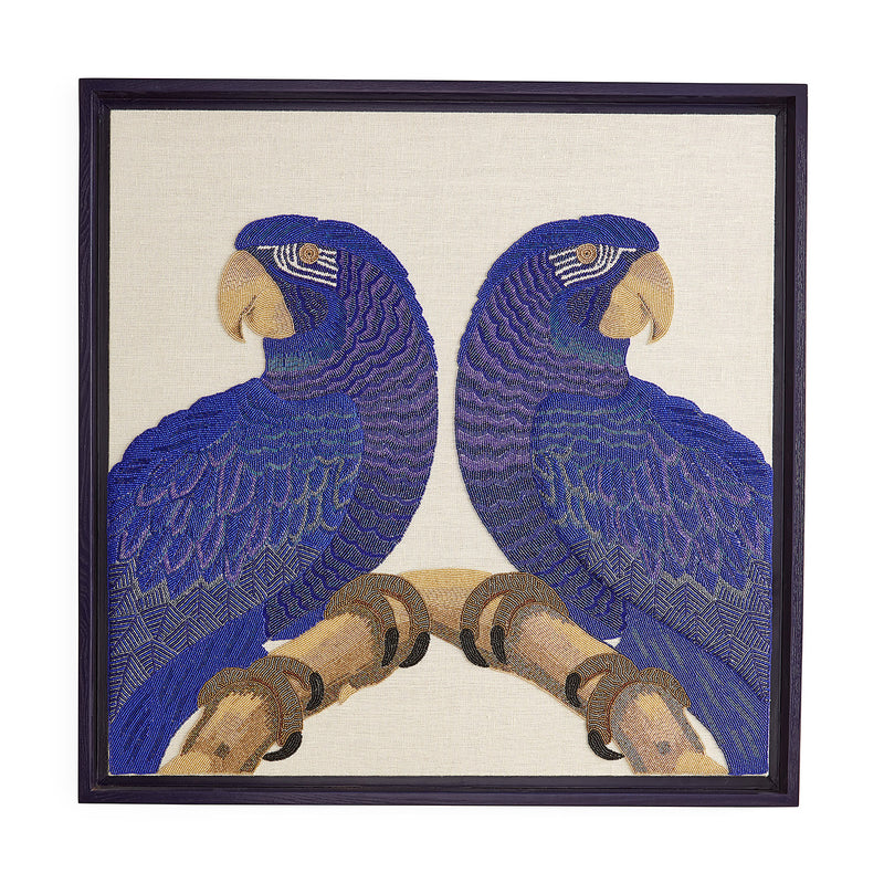 Jonathan Adler Macaw Beaded Artwork