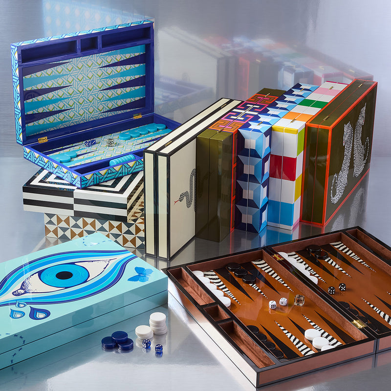 Jonathan Adler Basketweave Backgammon Set