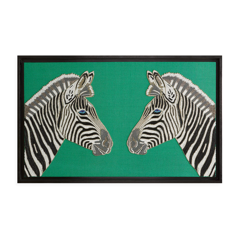 Jonathan Adler Zebra Beaded Artwork