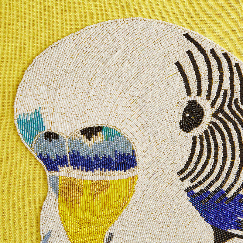 Jonathan Adler Parakeet Beaded Artwork