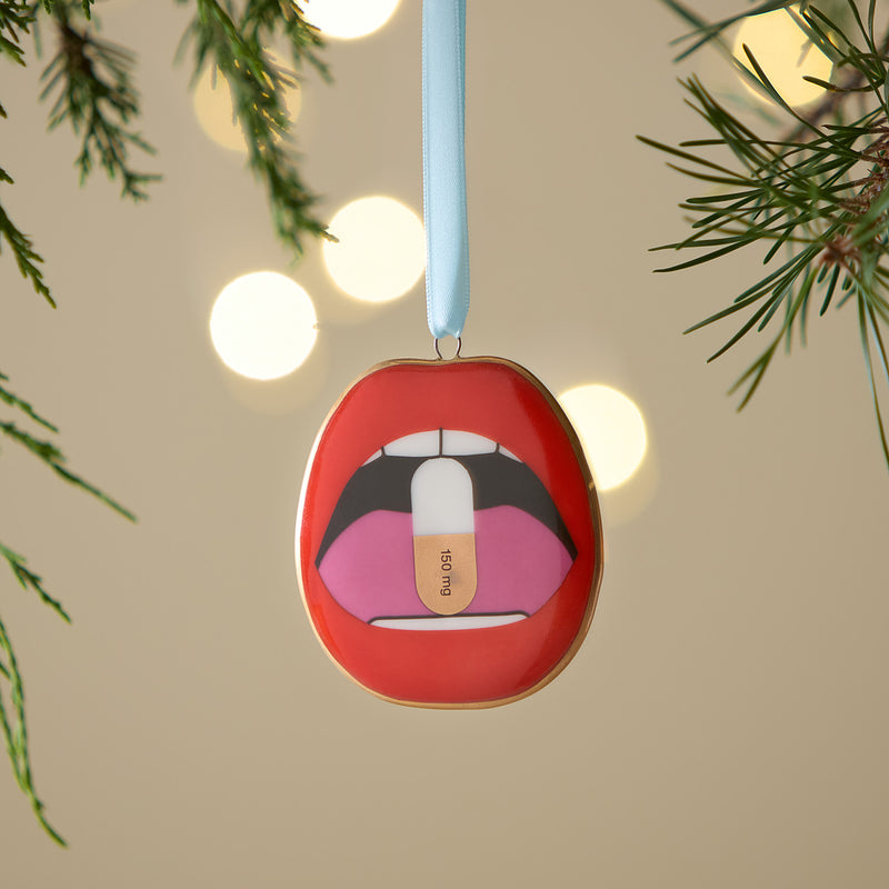 Jonathan Adler Lips Full Dose Ornament