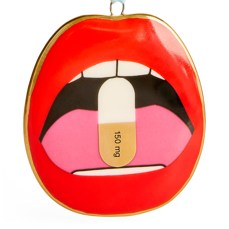 Jonathan Adler Lips Full Dose Ornament