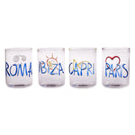 Jonathan Adler Jet Set Glassware Set of 4