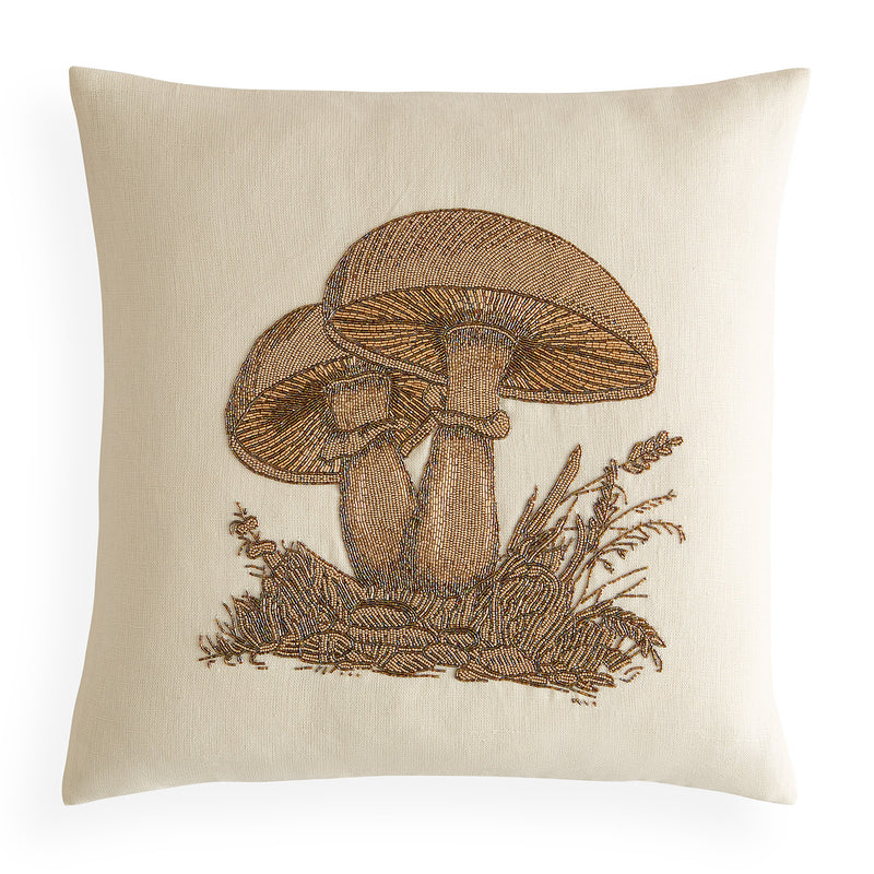 Jonathan Adler Botanist Mushrooms Large Beaded Pillow