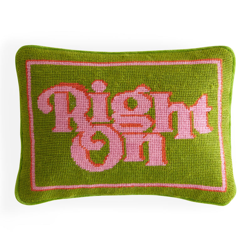 Jonathan Adler Right On Needlepoint Pillow