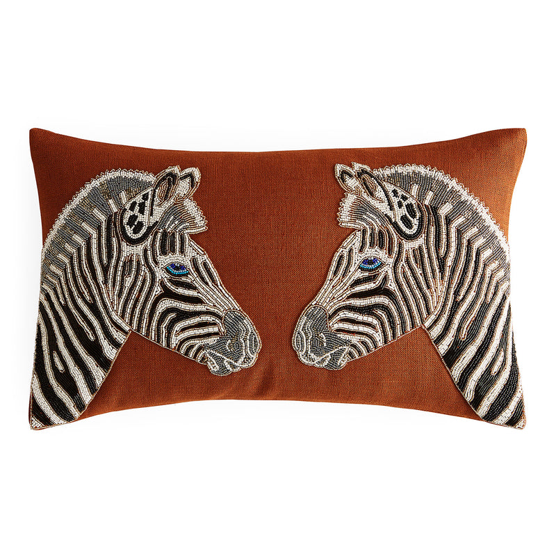 Jonathan Adler Zebra Beaded Pillow