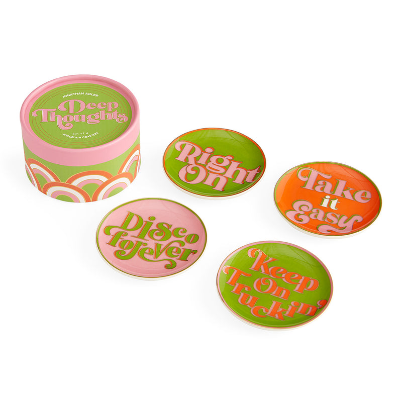 Jonathan Adler Deep Thoughts Coaster Set of 4