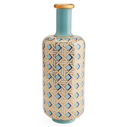 Jonathan Adler Basketweave Tall Bottle Vase