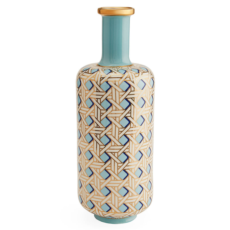 Jonathan Adler Basketweave Tall Bottle Vase