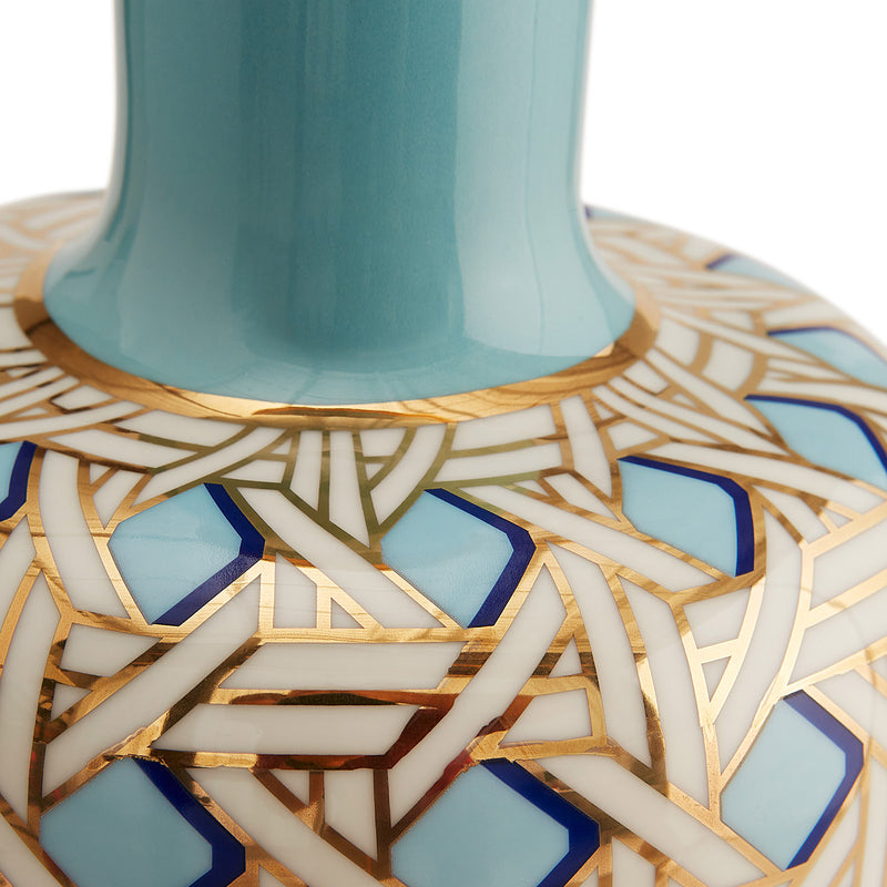 Jonathan Adler Basketweave Tall Bottle Vase