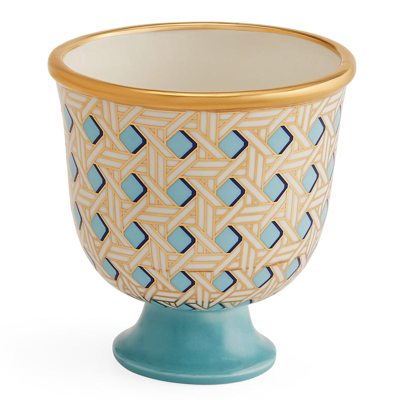 Jonathan Adler Basketweave Pedestal Bowl