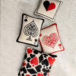 Jonathan Adler Ace of Hearts Needlepoint Pillow