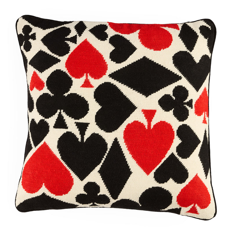 Jonathan Adler Full Deck Needlepoint Pillow