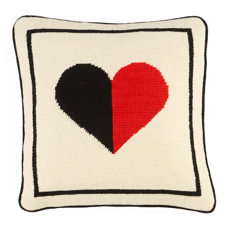 Jonathan Adler Hearts Needlepoint Pillow