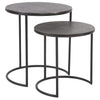 Metal Round Nesting Table Set of 2