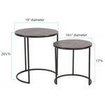 Metal Round Nesting Table Set of 2