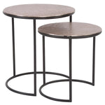 Metal Round Nesting Table Set of 2