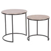 Metal Round Nesting Table Set of 2