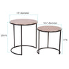 Metal Round Nesting Table Set of 2