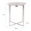 Raw Silver Spiral Top Accent Table