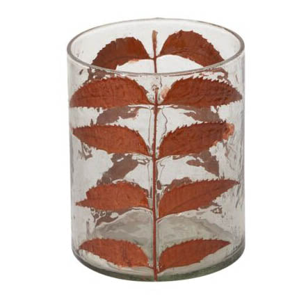 Copper Leaves Votive Set of 2