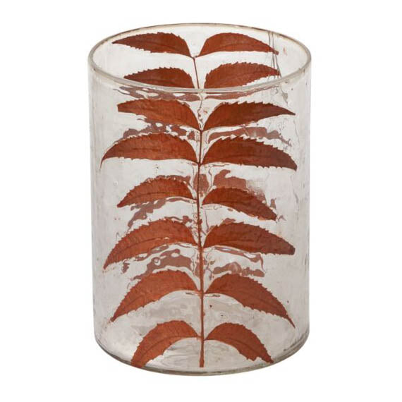 Copper Leaves Votive Set of 2