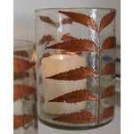 Copper Leaves Votive Set of 2