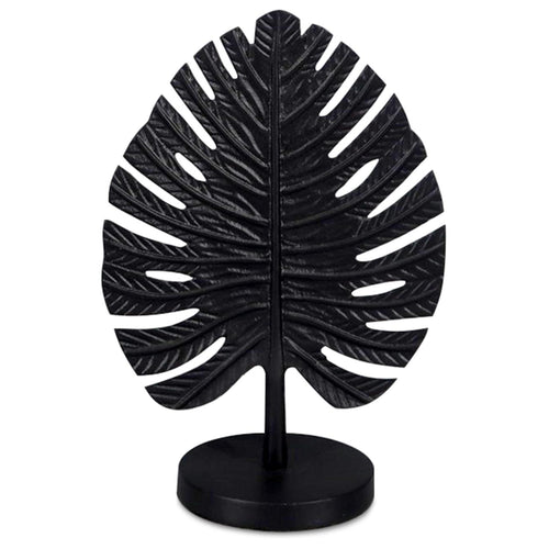 Palmetto Leaf Black Sculpture