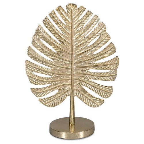 Palmetto Leaf Gold Sculpture