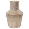 Etched Crossways Faceted Vase