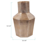 Etched Crossways Faceted Vase