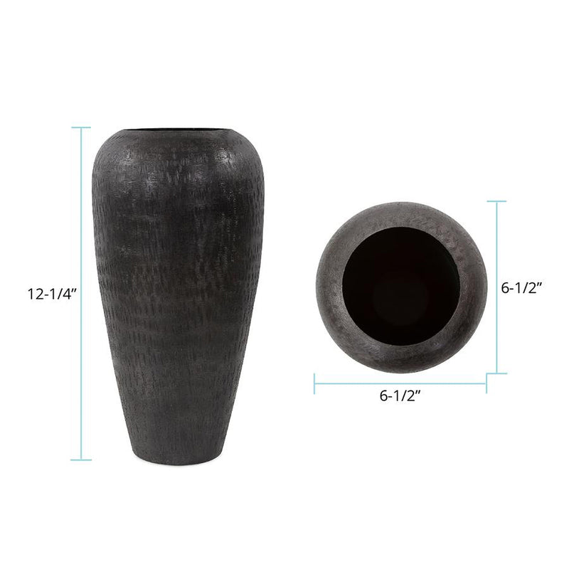 Etched Crossways Classic Torpedo Small Vase